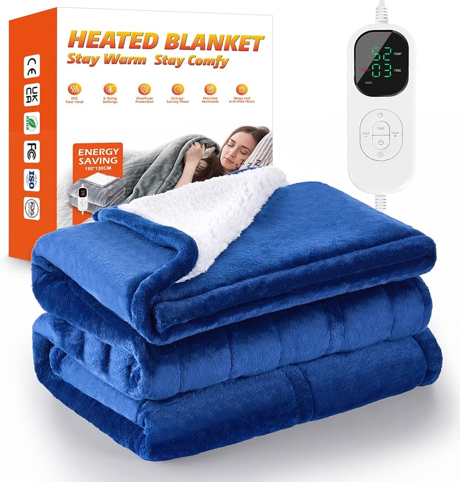 🛋️WinterHot Plaid – Electric Heated Blanket