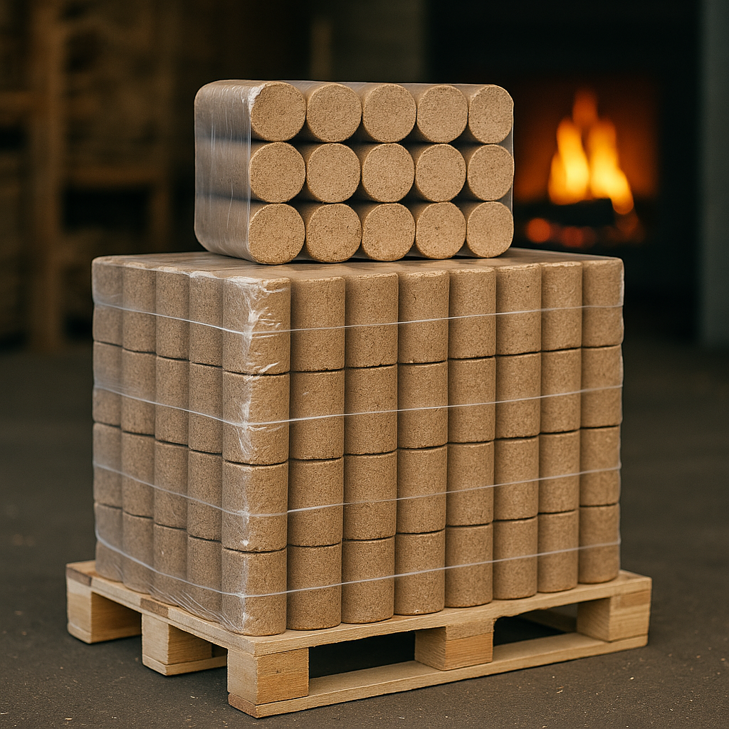 ♻️ Bois Compressé Écologique HiverHot Éco – Combustion Lente & Durable